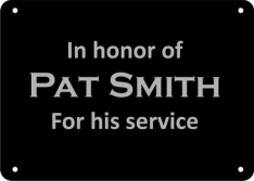 Engraved Metal Sign